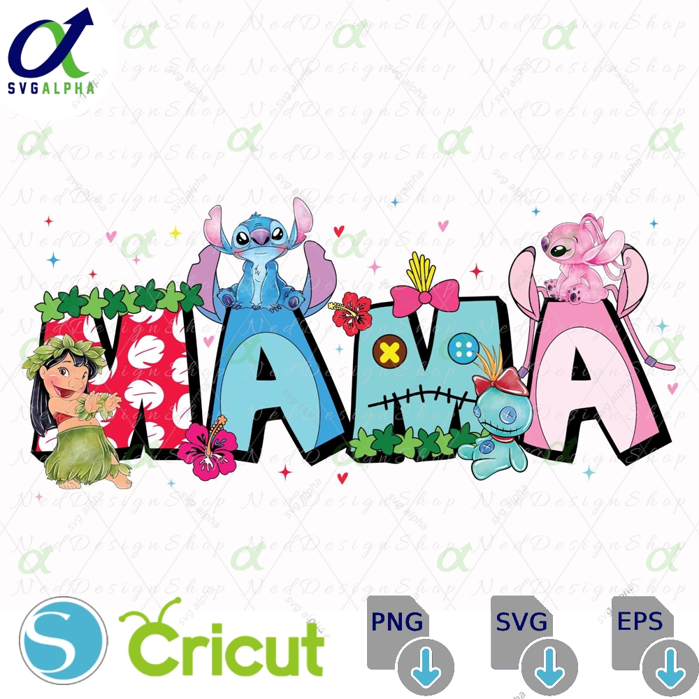 Stitch Mama Png Cartoon Movie Family Vacation Retro Mom Shirt Custom Gift For Mother S Day