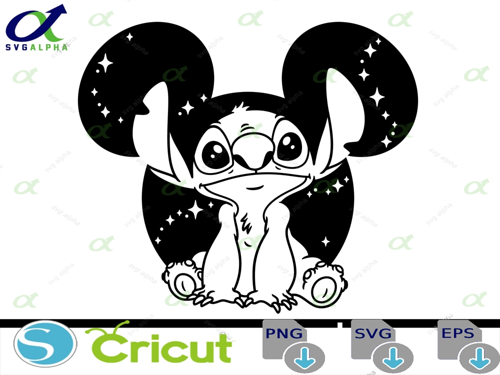 Stitch Mouse Head Svg Ohana Ears Cut Files For Cricut Png Instant Download Cod086