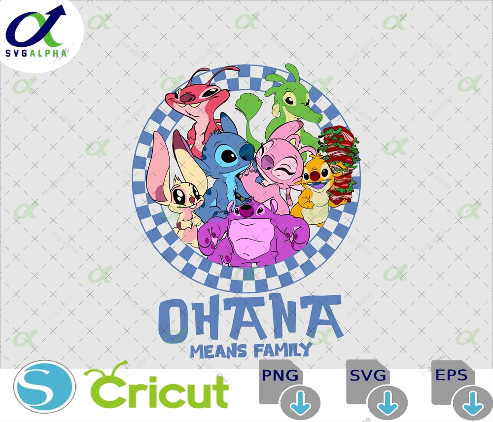 Stitch Ohana Family Svg Png Trip Digital File