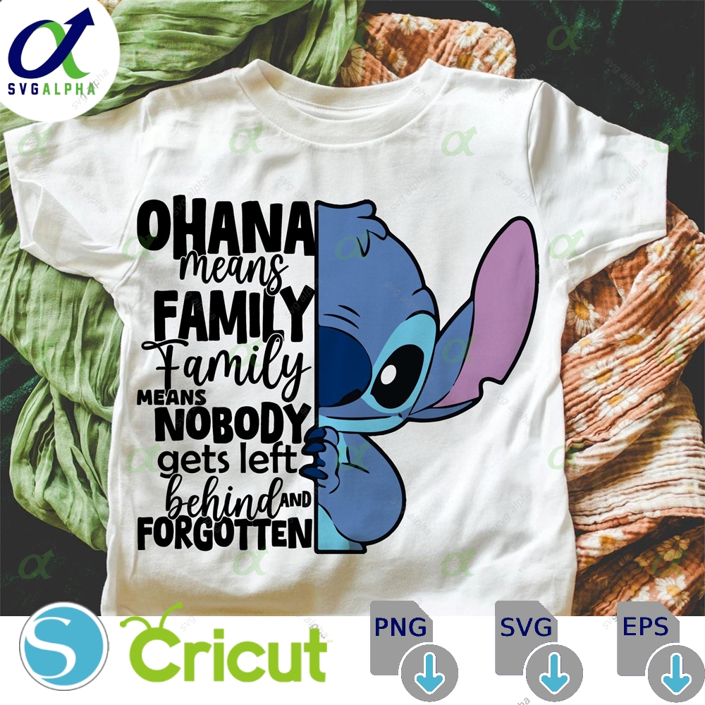 Stitch Ohana Svg Family Design For Cricut Silhouette Digital Download