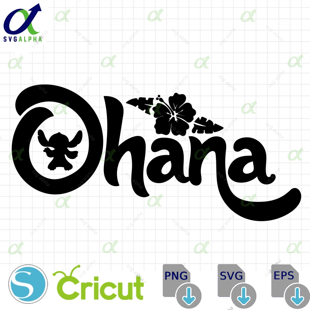 Stitch Ohana Svg Png Eps Lilo Means Family Dtf Clipart