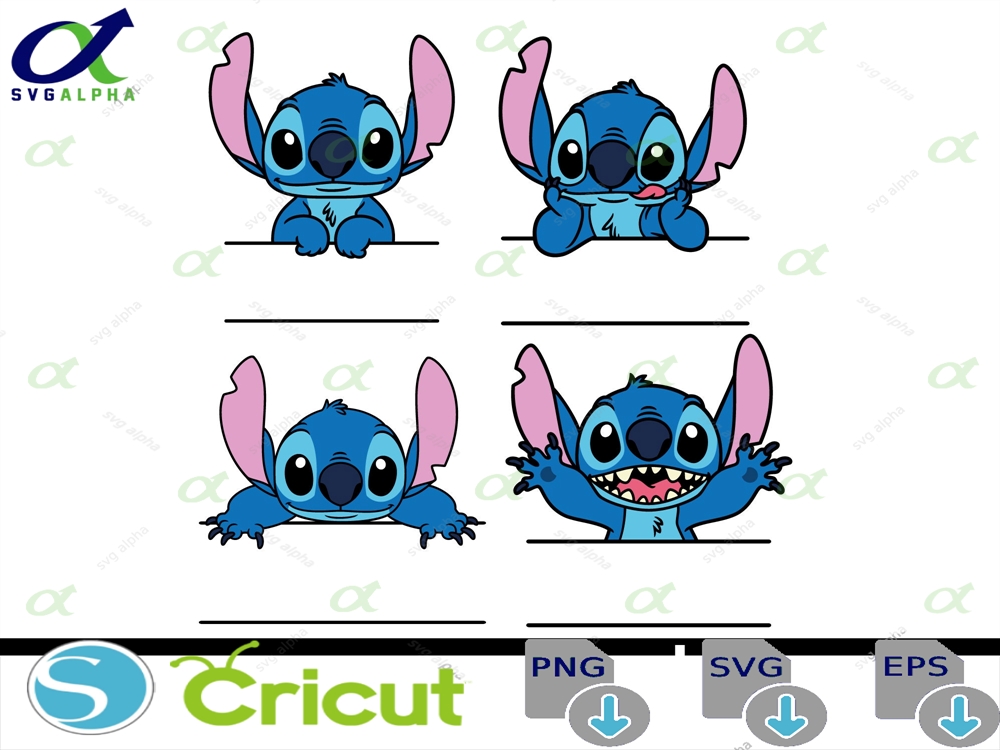Stitch Svg Custom Cut Files For Cricut And Silhouette Png Instant Download Cod095