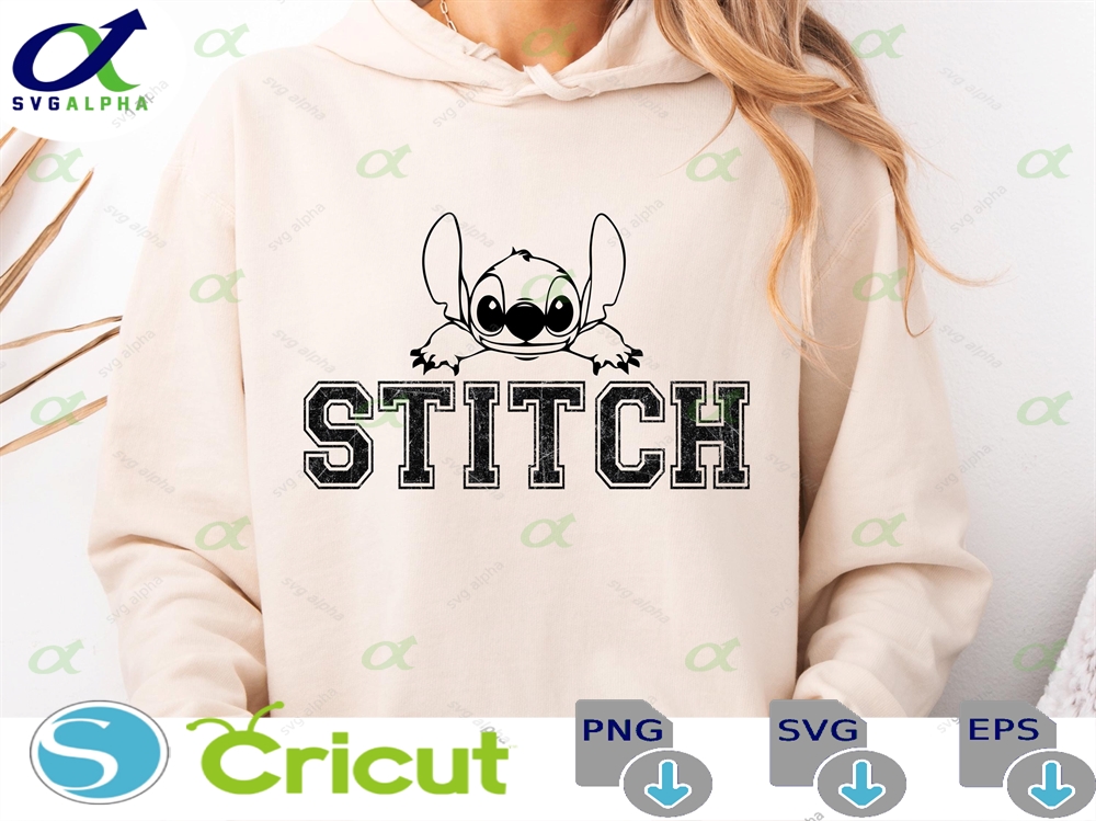 Stitch Svg Cut File For Cricut Sublimation Iron On Png Pdf Letterman Design