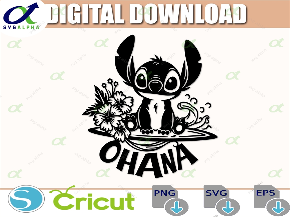 Stitch Svg Family Ohana Cut Files For Cricut And Silhouette Instant Download Cod079
