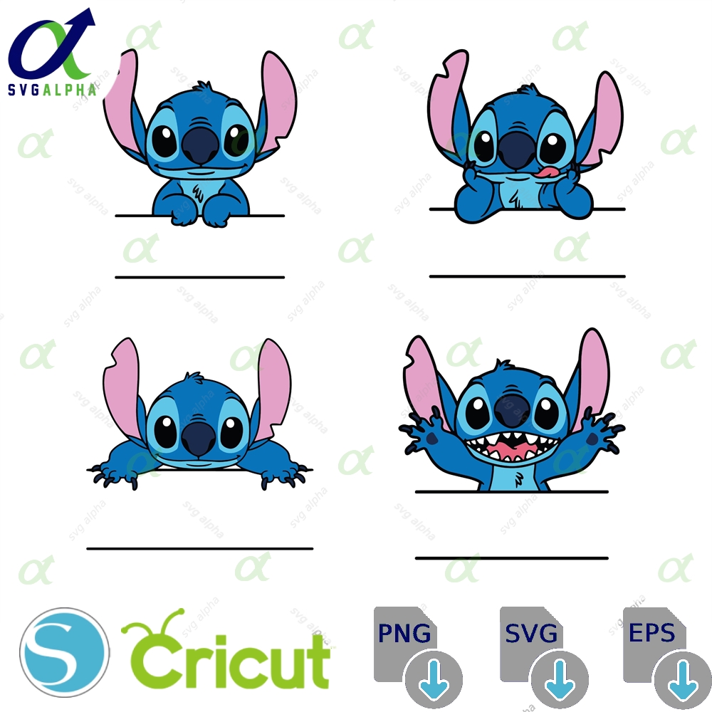 Stitch Svg Lilo And Angel Silhouette Tumbler Bundle Pack Custom Name