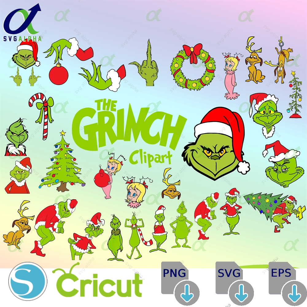 Christmas Grinchh Svg Png Bundle Christmas Items Bundle Cricut Silhouette Sublimation Instant Download Printable File Vinyl Cut Files
