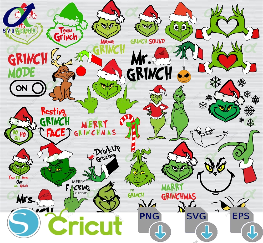 Christmas Svg Bundle Grinch Svg Bundle The Grinch Svg Grinch Face Svg Grinch Svg Grinch Christmas Svg Grinch Silhouette Grinch Png