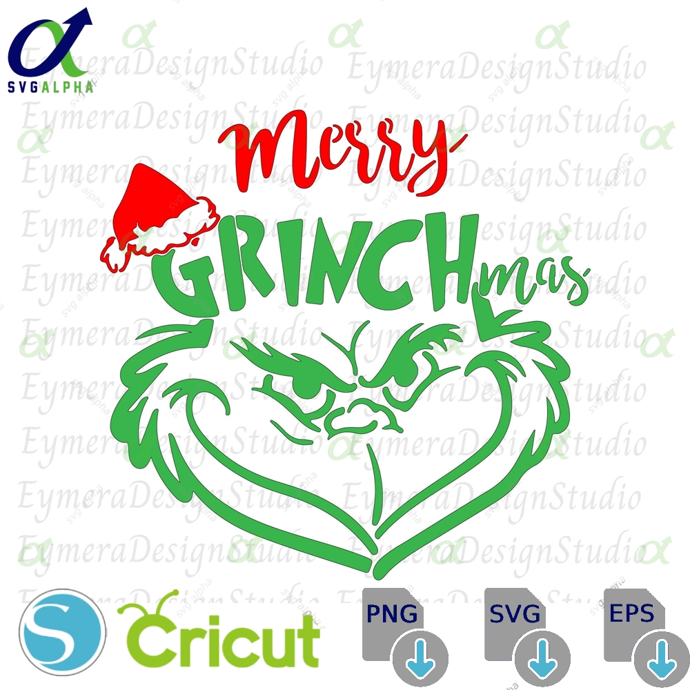Merry Grinchmas Svg Png Cricut Christmas Svg Png Ai Jpg Pdf Trendy Christmas Svg Png Christmas Sign Svg Merry Christmas Svg